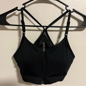 Nike Black Zip-Front Sports Bra